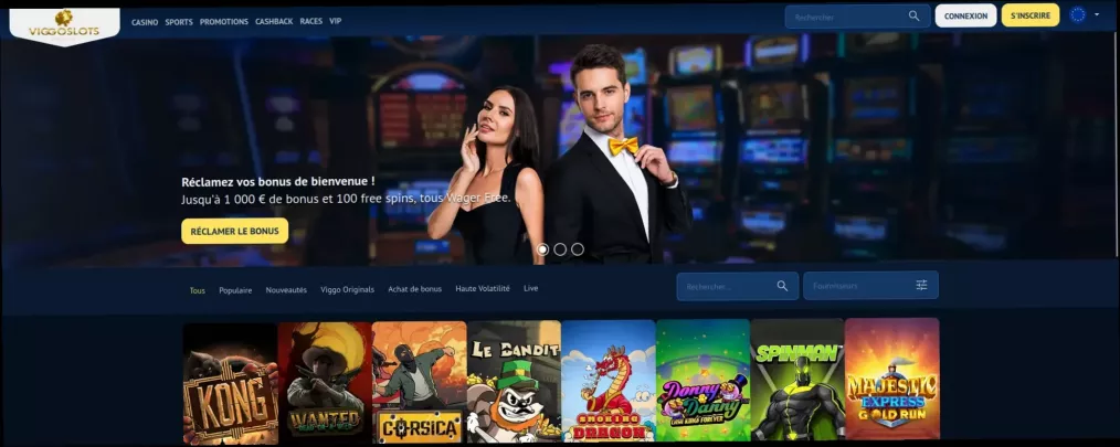 Viggoslots Casino - Jusqu'à 1000€ + 170 tours gratuits